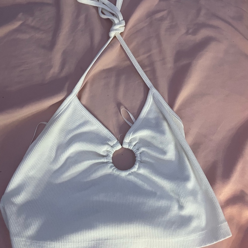 White crop top